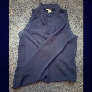 Sheer slate grey Helmut Lang blouse